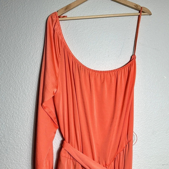 BCBGMaxAzria Keli One Shoulder Asymmetrical Maxi Womens Dress Size Small - Picture 4 of 14
